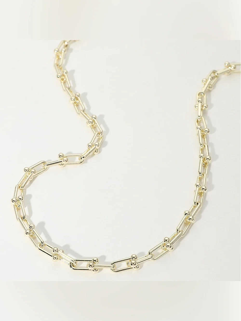 14k Gold Plated Hardware Link Chain Necklace
